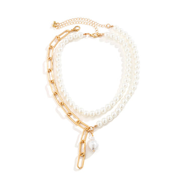 N2592 - Elegant Layered Pearl Necklace
